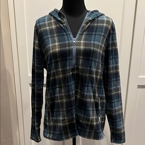 O'Neill Blue and Gray Plaid Hoodie Size S